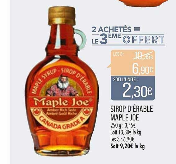 sirop d'érable maple joe