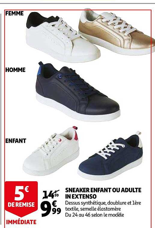 sneaker enfant ou adulte in extenso