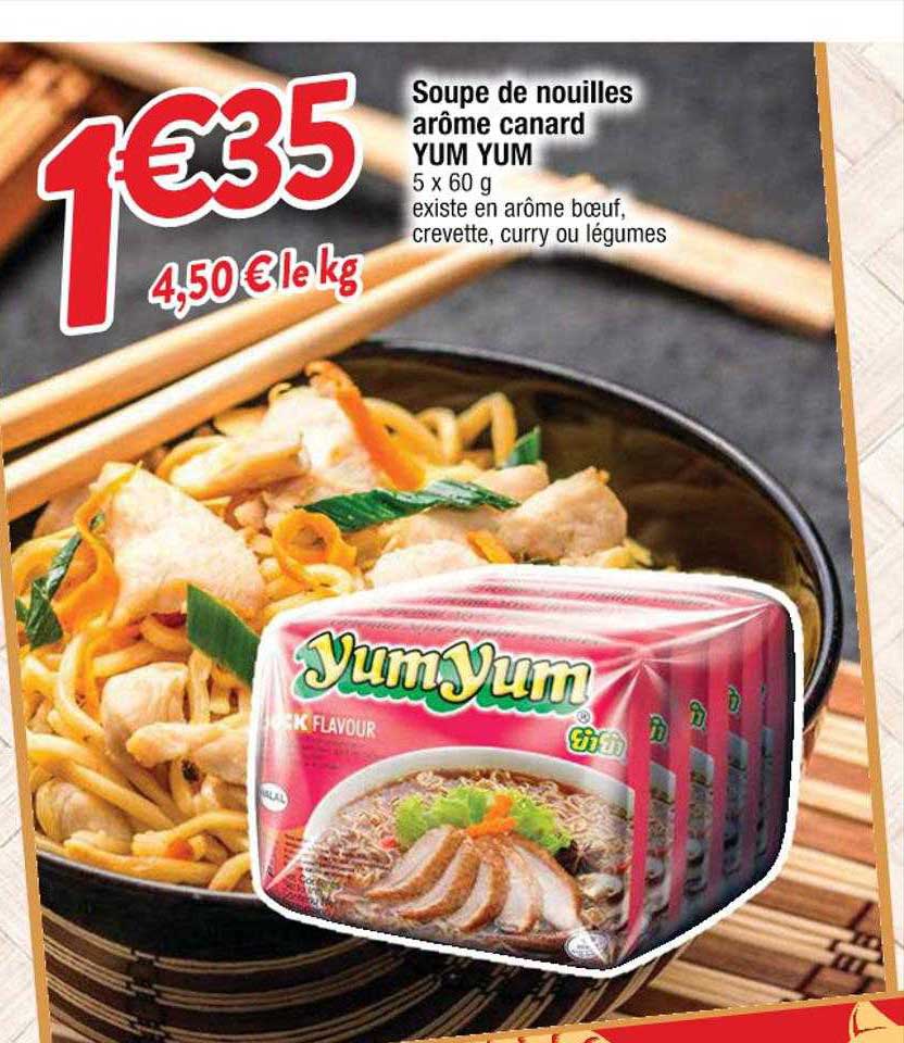soupe de nouilles arôme canard yum yum