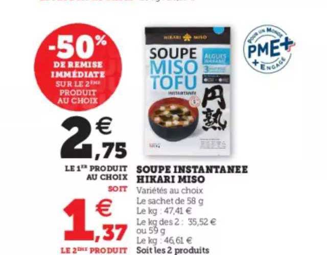 soupe instantanée hikari moso