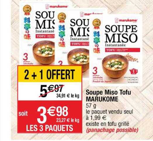 soupe miso tofu marukome