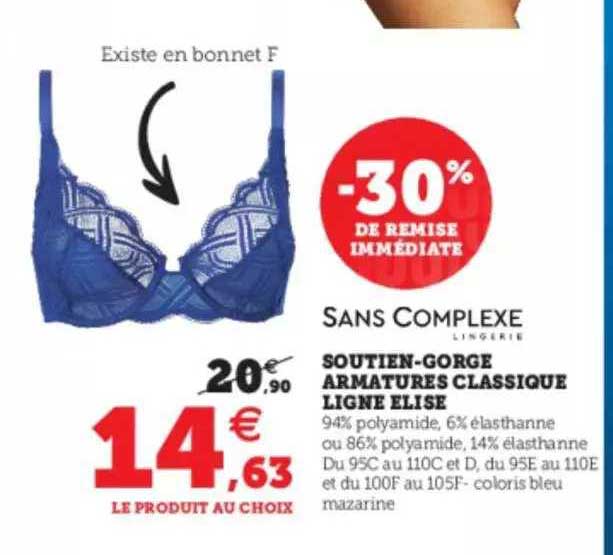 soutien-gorge armatures classique ligne élisé