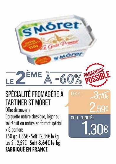 spécialité fromagère à tartiner st môret