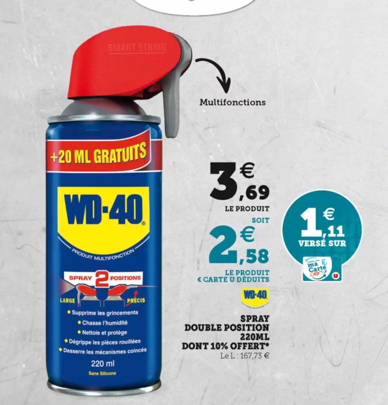 spray double position 220ml dont 10% offert