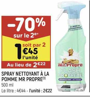 spray nettoyant à la pomme mr propre