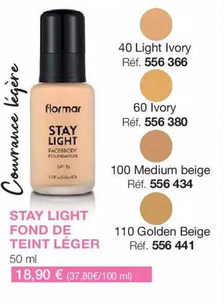 stay light fond de teint léger