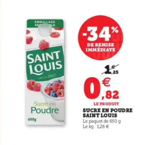 sucre en poudre saint louis