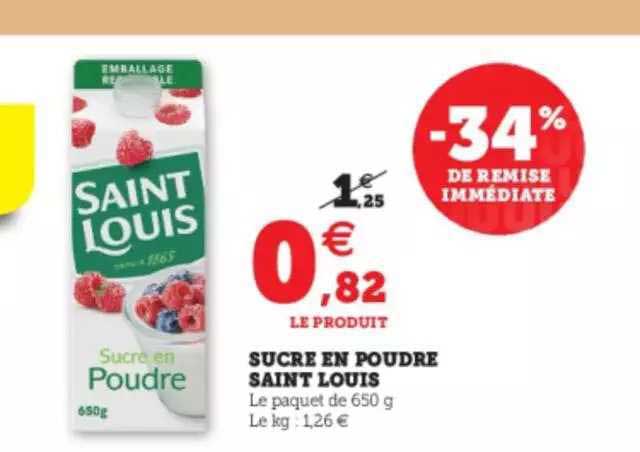 sucre en poudre saint louis