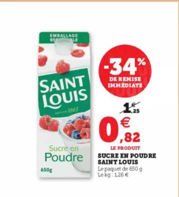 sucre en poudre saint louis