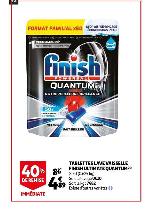 tablettes lave vaisselle finish ultimate quantum