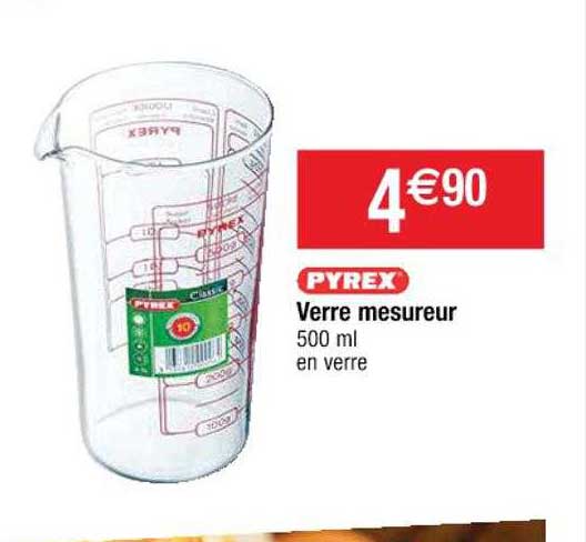 verre mesureur pyrex
