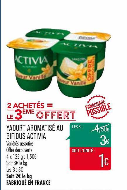 Yaourt Aromatisé Au Bifidus Activia