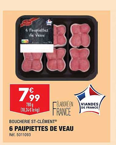 6 Paupiettes De Veau Boucherie St-clément