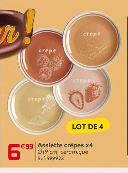 Assiette Crêpes X4