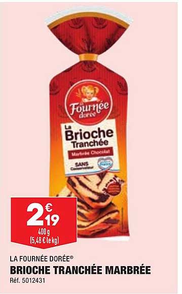 brioche tranchée marbrée la fournée dorée