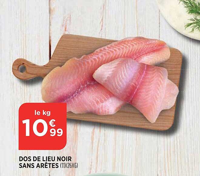 Dos De Lieu Noir Sans Arêtes