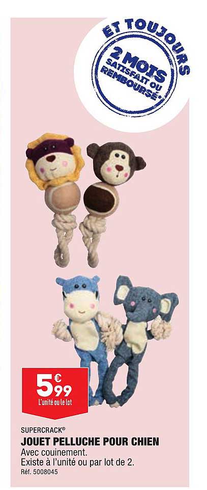 jouet peluche pour chien super crack