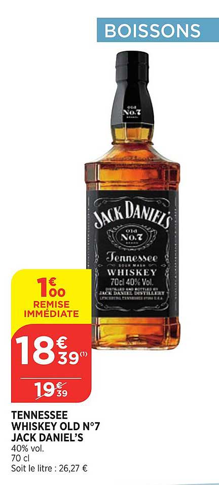 tennessee whiskey old n°7 jack daniel's