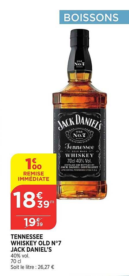 tennessee whiskey old n°7 jack daniel's