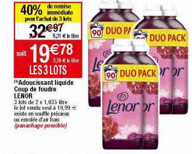 adoucissant liquide coup de foudre lenor