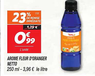 arôme fleur d'oranger netto