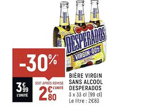 Bière Virgin Sans Alcool Desperados