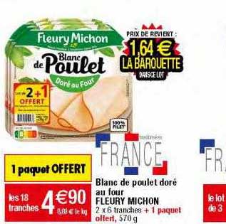 blanc de poulet doré au four fleury michon