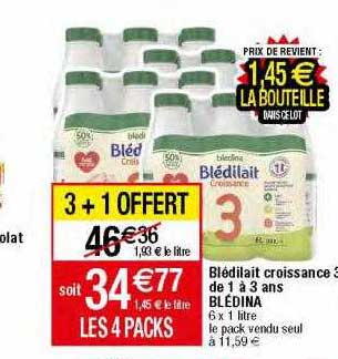 blédilait croissance 3 de 1 à 3 ans blédina