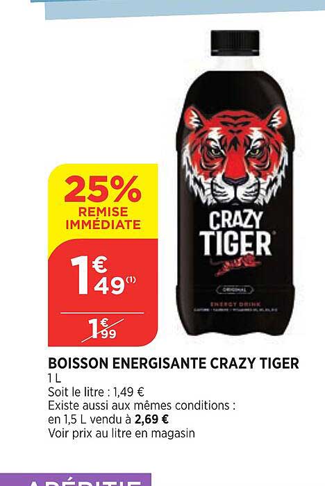 Boisson énergisante Crazy Tiger