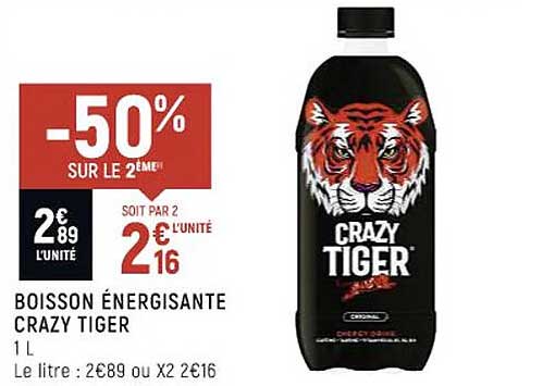 boisson énergisante crazy tiger