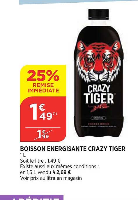 boisson énergisante crazy tiger