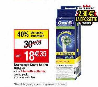 brossettes cross action oral-b