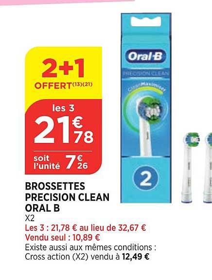 brossettes précision clean oral b