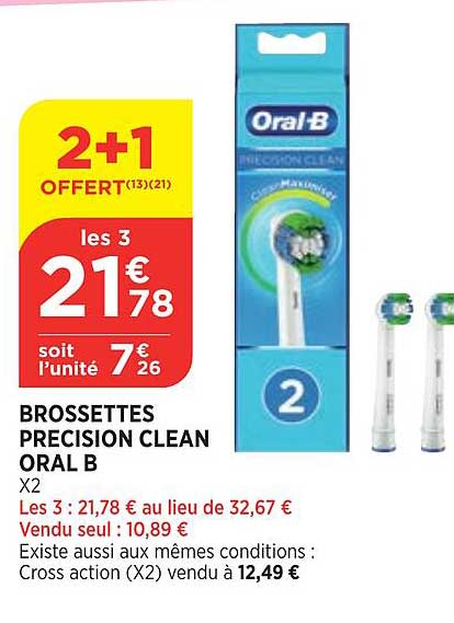 brossettes précision clean oral b