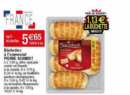 bûchettes à l'emmental pierre schmidt