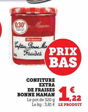 confiture extra de fraises bonne maman