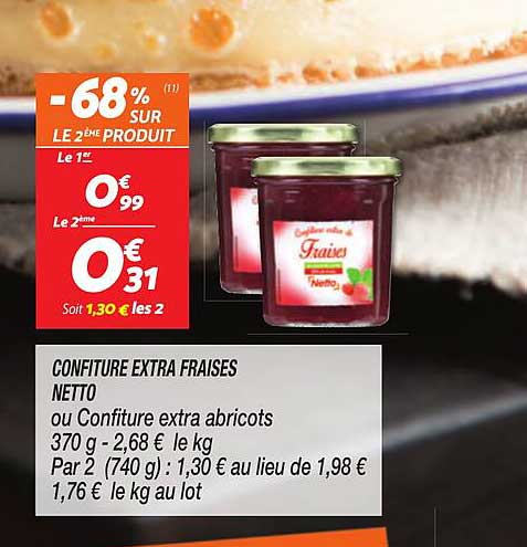 Confiture Extra Fraises Netto