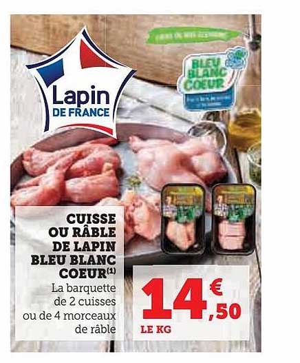 Cuisse Ou Râble De Lapin Bleu Blanc Cœur