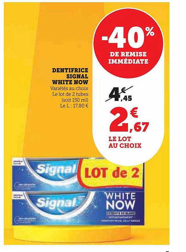 Dentifrice Signal White Now