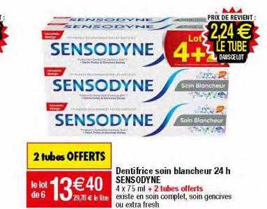 Dentifrice Soin Blancheur 24 H Sensodyne