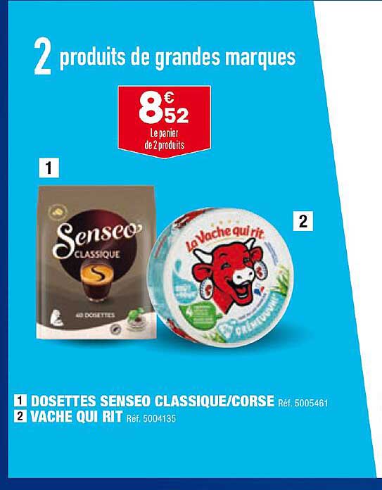 dosettes senseo classique-corse, vache qui rit