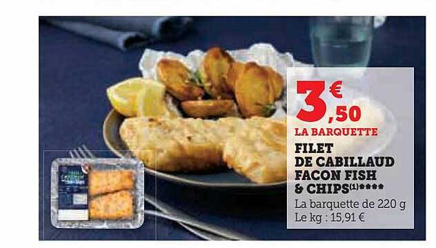 filet de cabillaud façon fish & chips