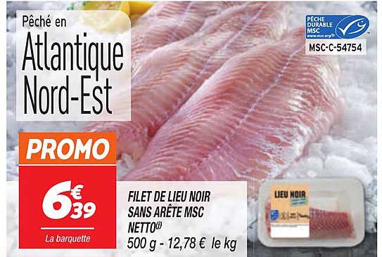 Filet De Lieu Noir Sans Arête Msc Netto