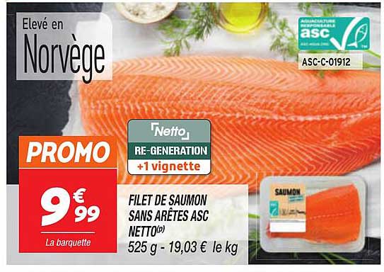 filet de saumon sans arêtes asc netto