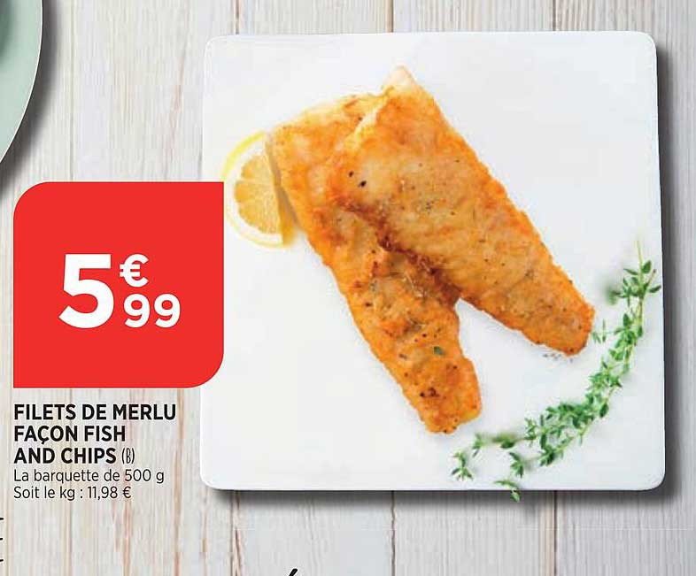 filets de merlu façon fish and chips