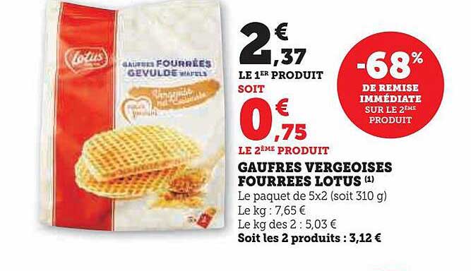 Gaufres Vergeoises Fourrées Lotus