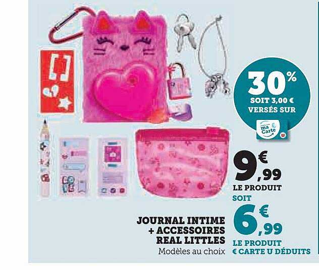 journal intime + accessoires real littles