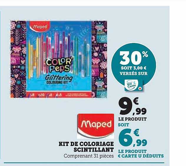 kit de coloriage scintillant maped