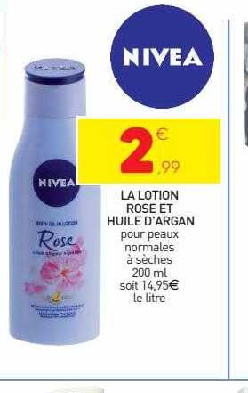 la lotion rose et huile d'argan nivea