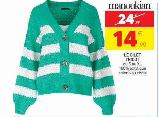 le gilet tricot manoukian